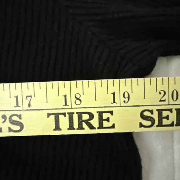 REFORMATION Sweater Dress Womens Medium Black Long Sleeve Shift Ribbed Knit - Picture 9 of 12